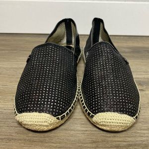 Michael Kors Kendrick Black Pixie Fine Espadrille Shoe Size 11
